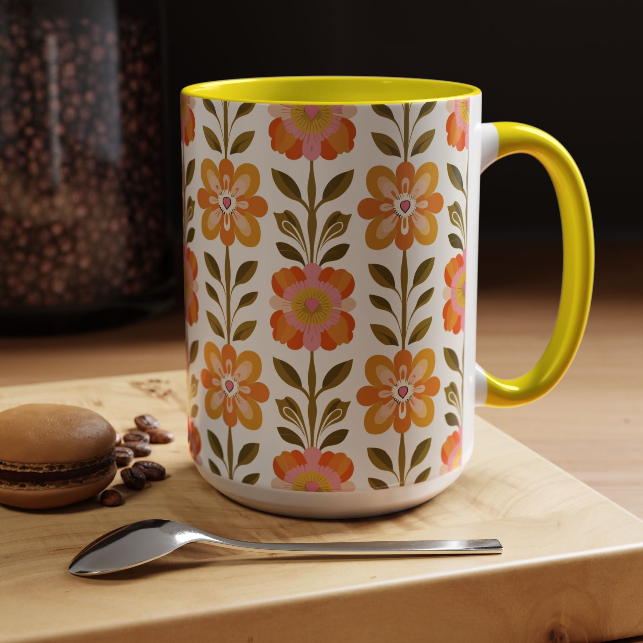 Kate McEnroe New York Scandinavian Modern Danish Floral Accent Coffee MugMugs25347840502689117835