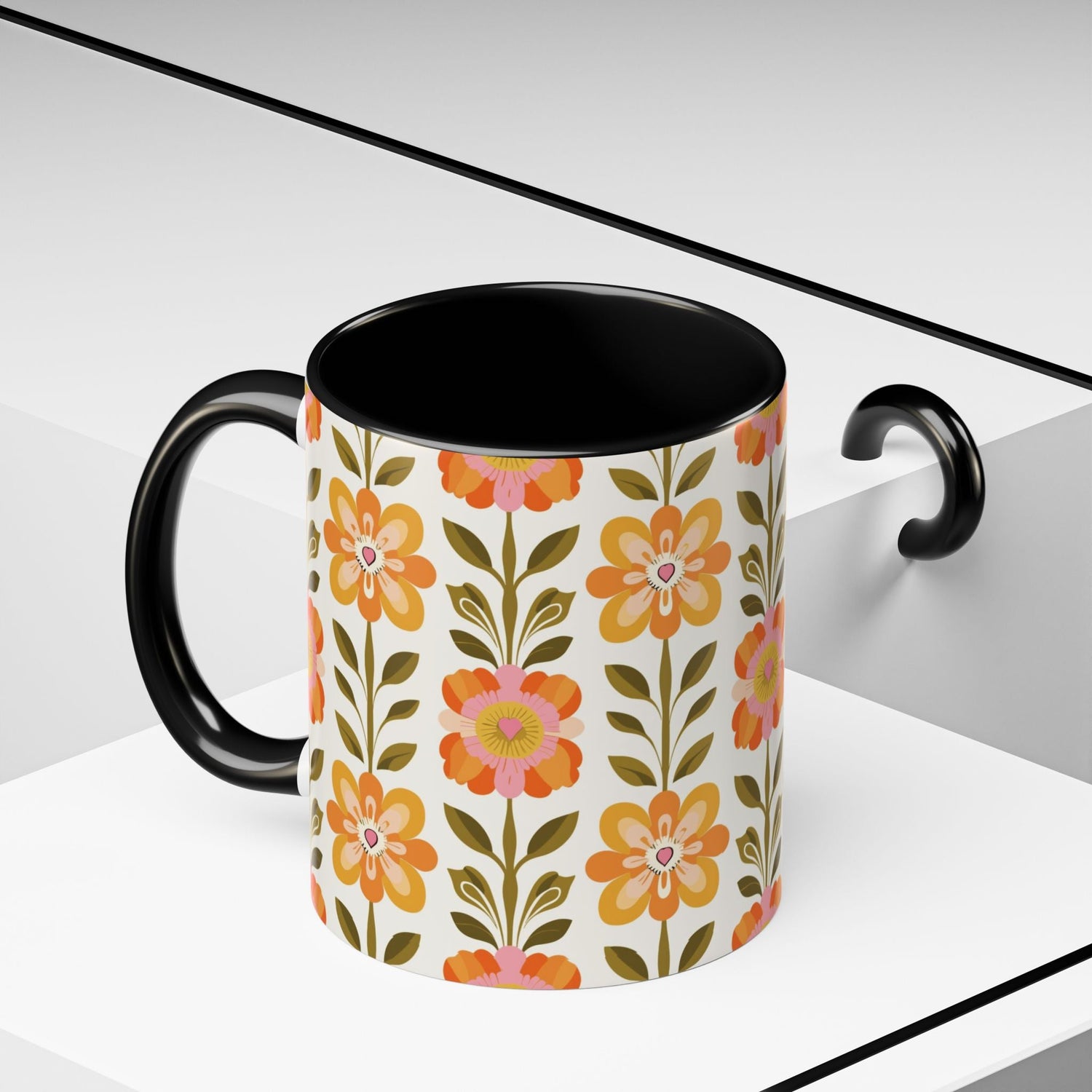 Kate McEnroe New York Scandinavian Modern Danish Floral Accent Coffee MugMugs25347840502689117835