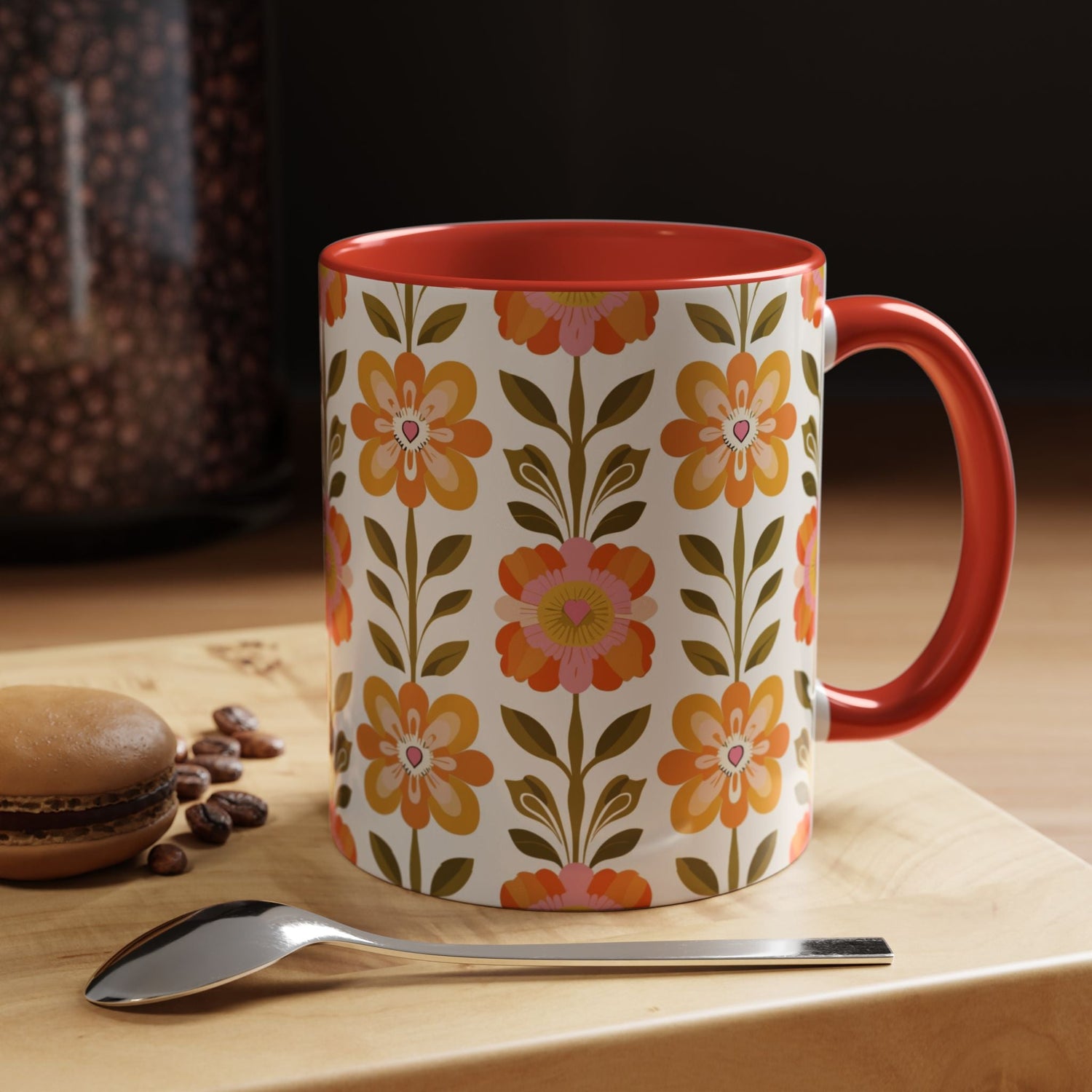 Kate McEnroe New York Scandinavian Modern Danish Floral Accent Coffee MugMugs27392720888948730176