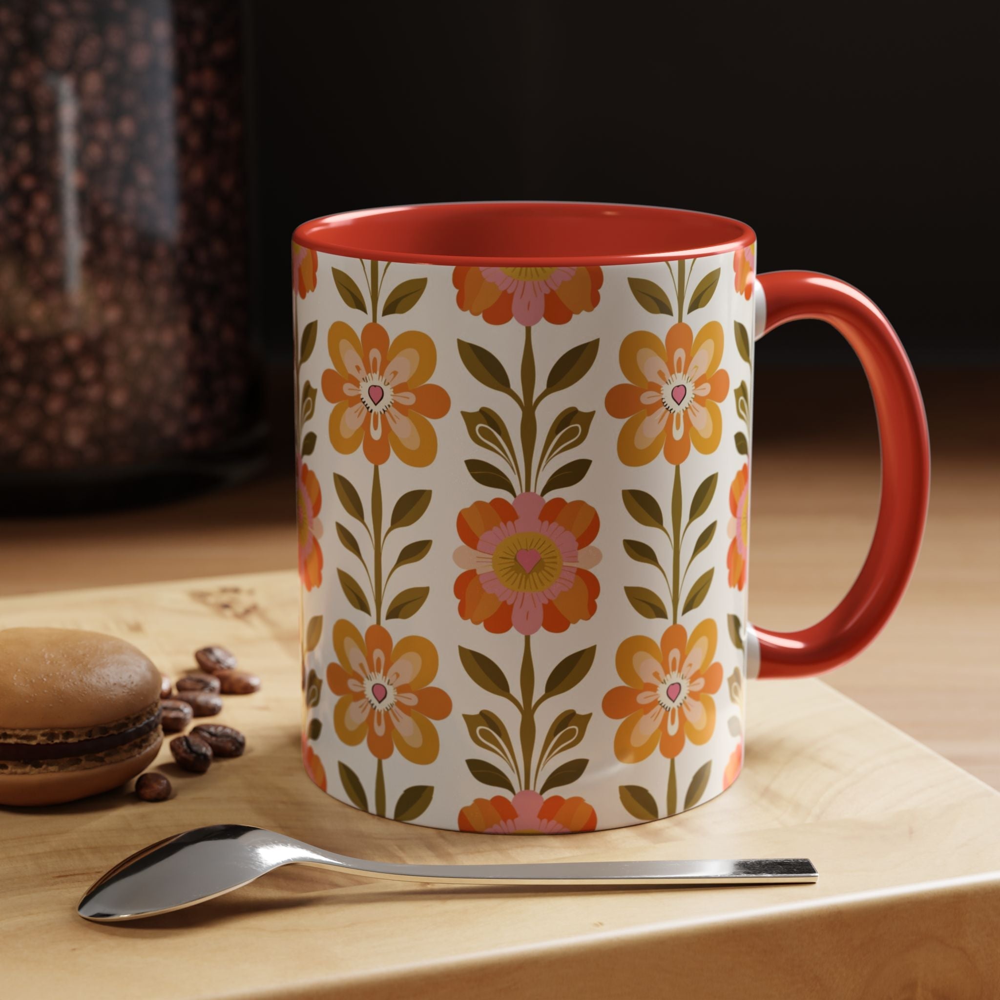 Kate McEnroe New York Scandinavian Modern Danish Floral Accent Coffee MugMugs27392720888948730176