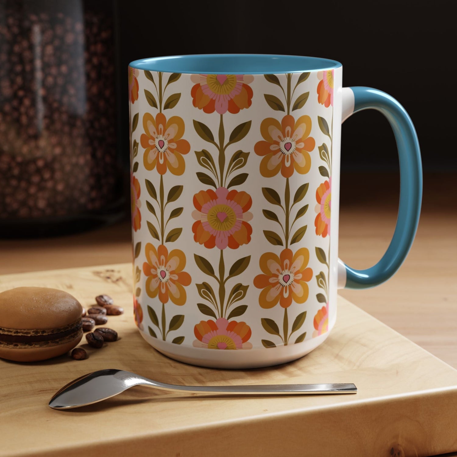 Kate McEnroe New York Scandinavian Modern Danish Floral Accent Coffee MugMugs96637687175219940544