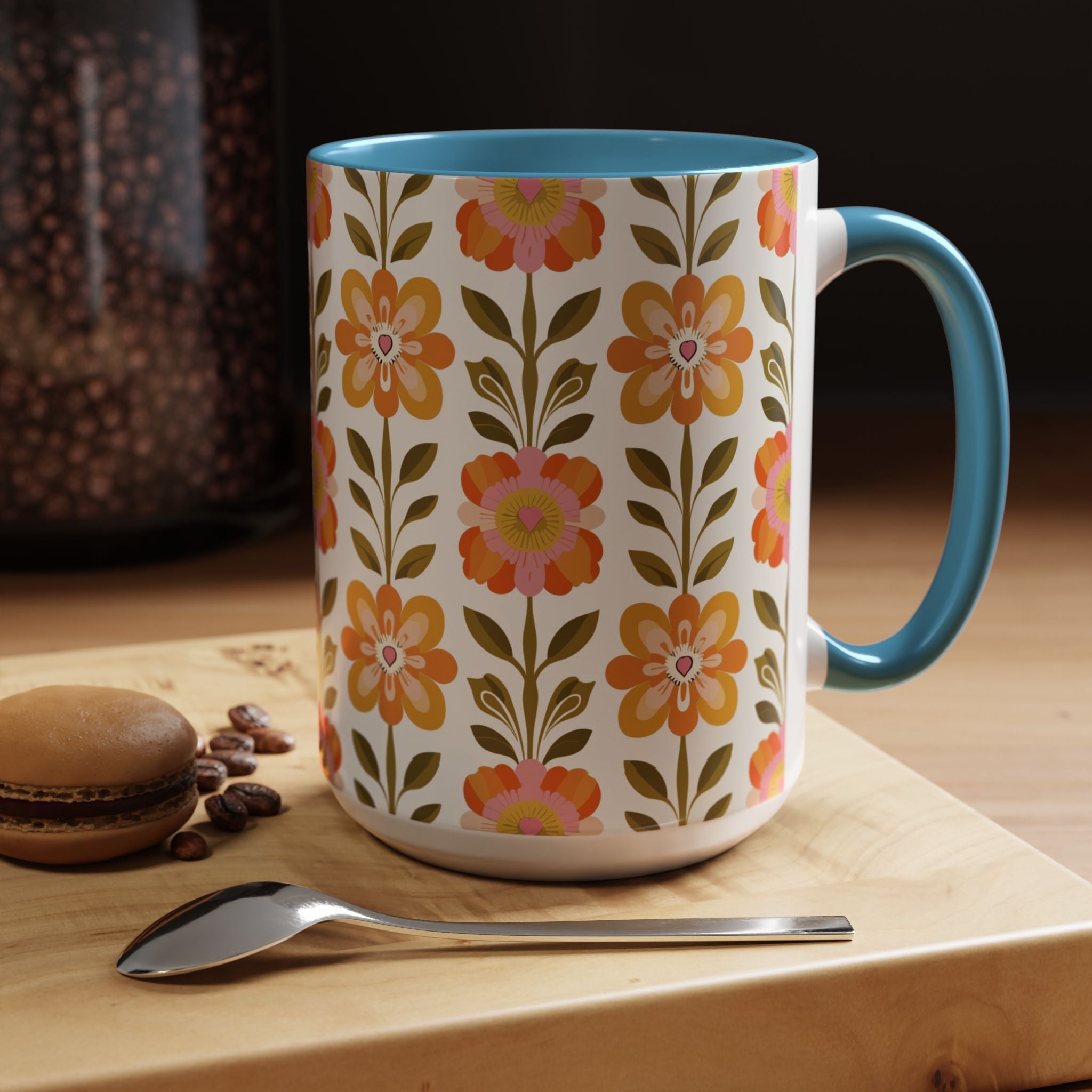 Kate McEnroe New York Scandinavian Modern Danish Floral Accent Coffee MugMugs96637687175219940544