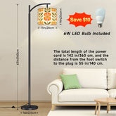Kate McEnroe New York Scandinavian Modern Danish Floral Arc Floor Lamp, Mid Century Retro LightArc Floor LampsXEoJjx3YMR