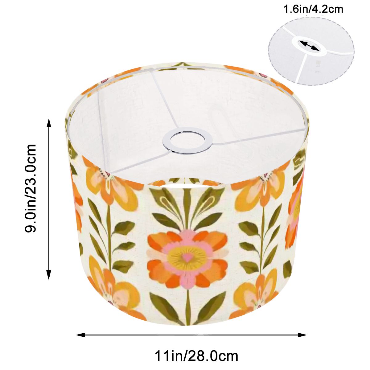 Kate McEnroe New York Scandinavian Modern Danish Floral Arc Lamp Shade, Mid Century Drum ShadeLamp ShadesYlhT6qDaDX