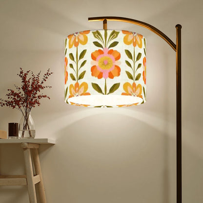 Kate McEnroe New York Scandinavian Modern Danish Floral Arc Lamp Shade, Mid Century Drum ShadeLamp ShadesYlhT6qDaDX