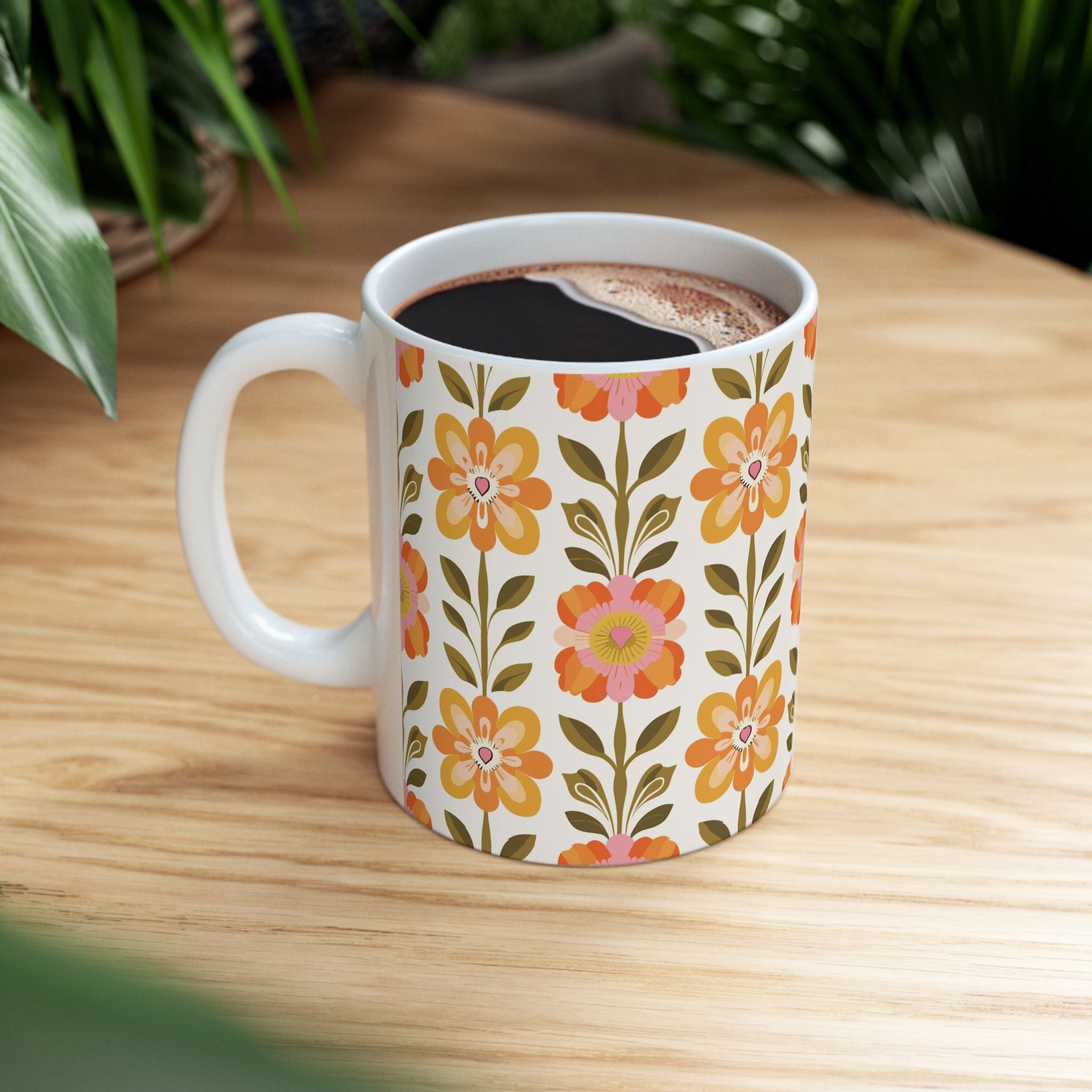 Kate McEnroe New York Scandinavian Modern Danish Floral Coffee MugMugs13018183531976099822