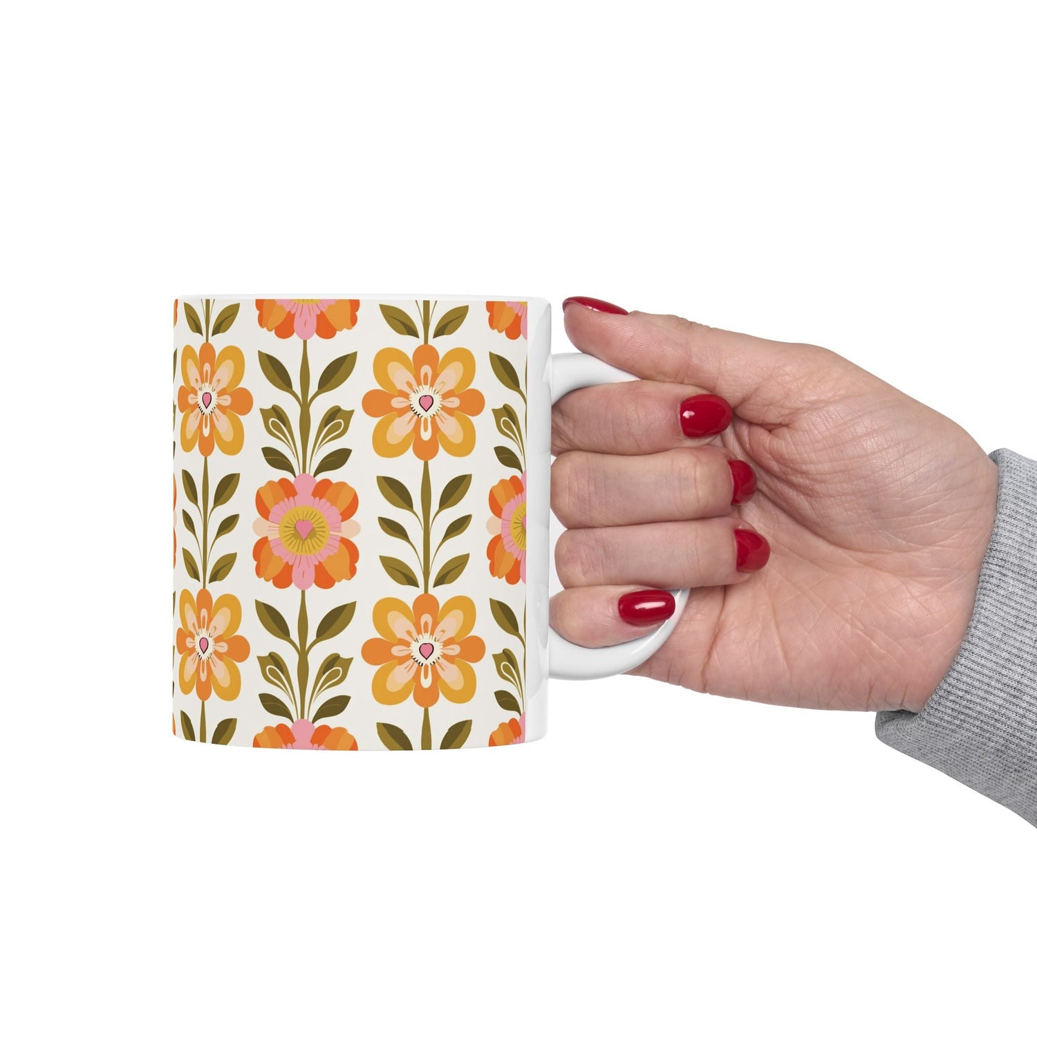 Kate McEnroe New York Scandinavian Modern Danish Floral Coffee MugMugs13018183531976099822