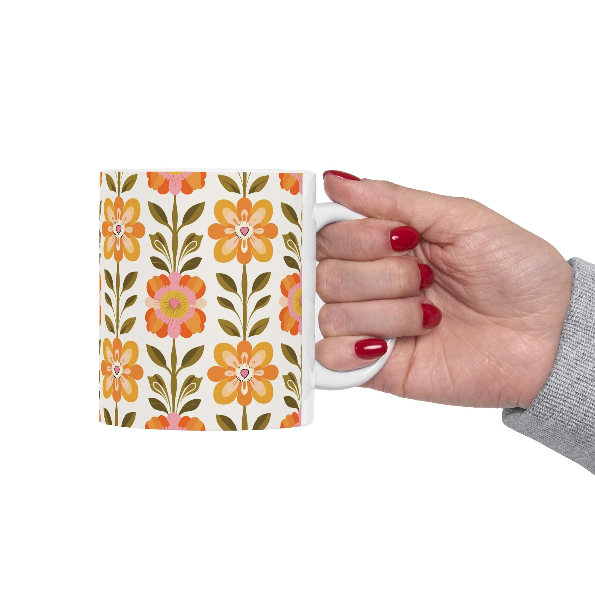 Kate McEnroe New York Scandinavian Modern Danish Floral Coffee MugMugs13018183531976099822