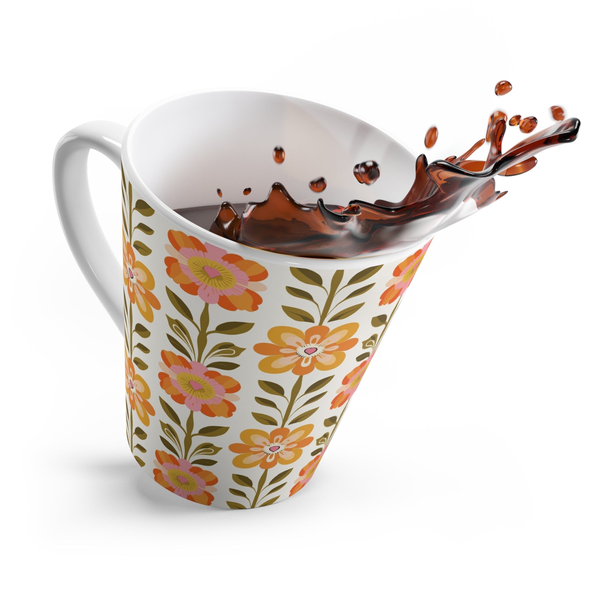 Kate McEnroe New York Scandinavian Modern Danish Floral Latte MugMugs20841003236552011396