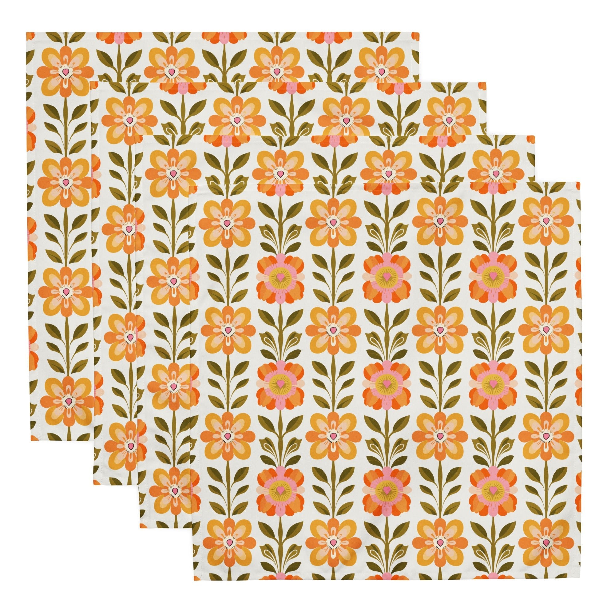Kate McEnroe New York Scandinavian Modern Danish Floral Napkins Set of 4Napkins7460598_17399
