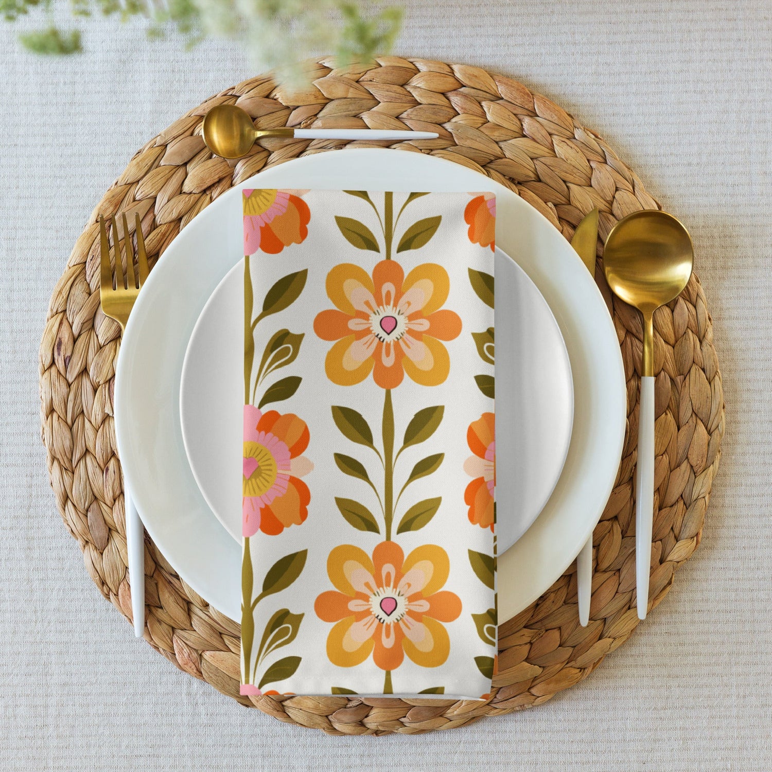 Kate McEnroe New York Scandinavian Modern Danish Floral Napkins Set of 4Napkins7460598_17399