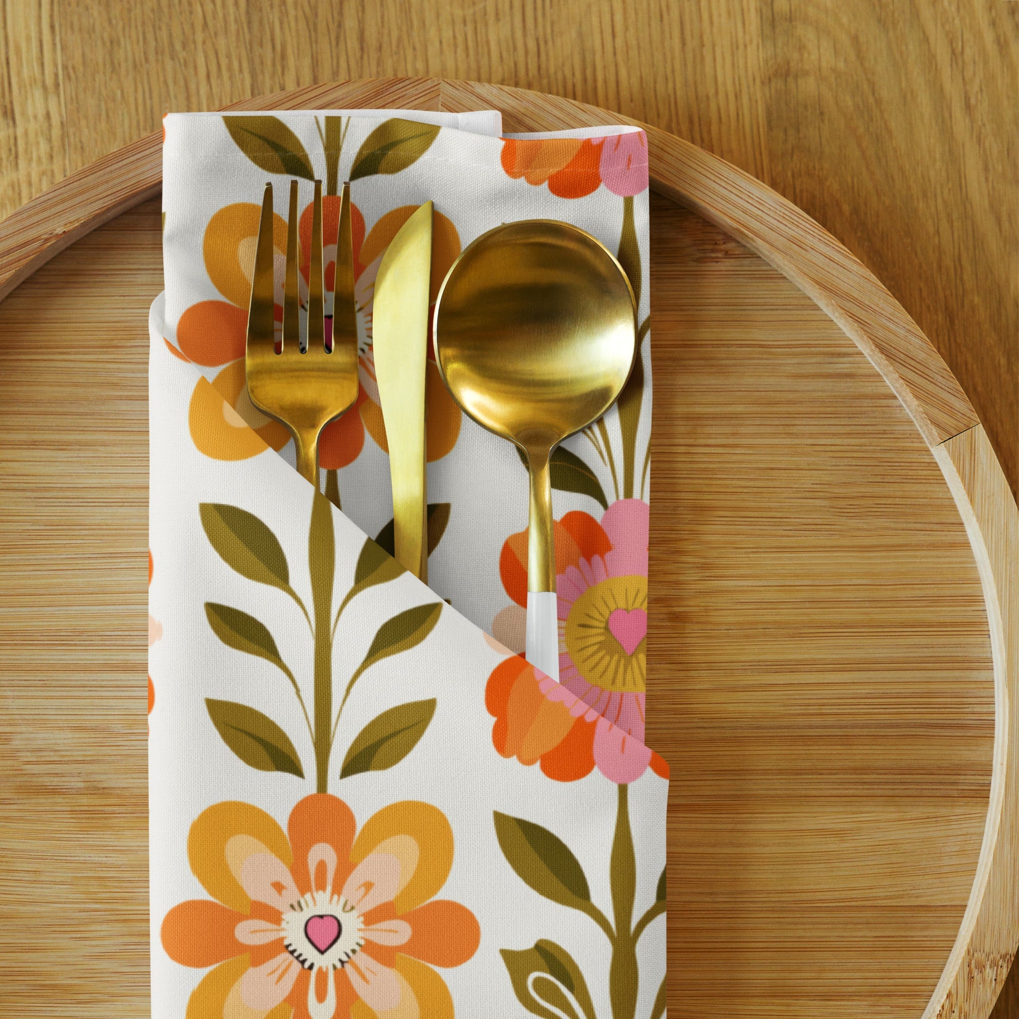 Kate McEnroe New York Scandinavian Modern Danish Floral Napkins Set of 4Napkins7460598_17399