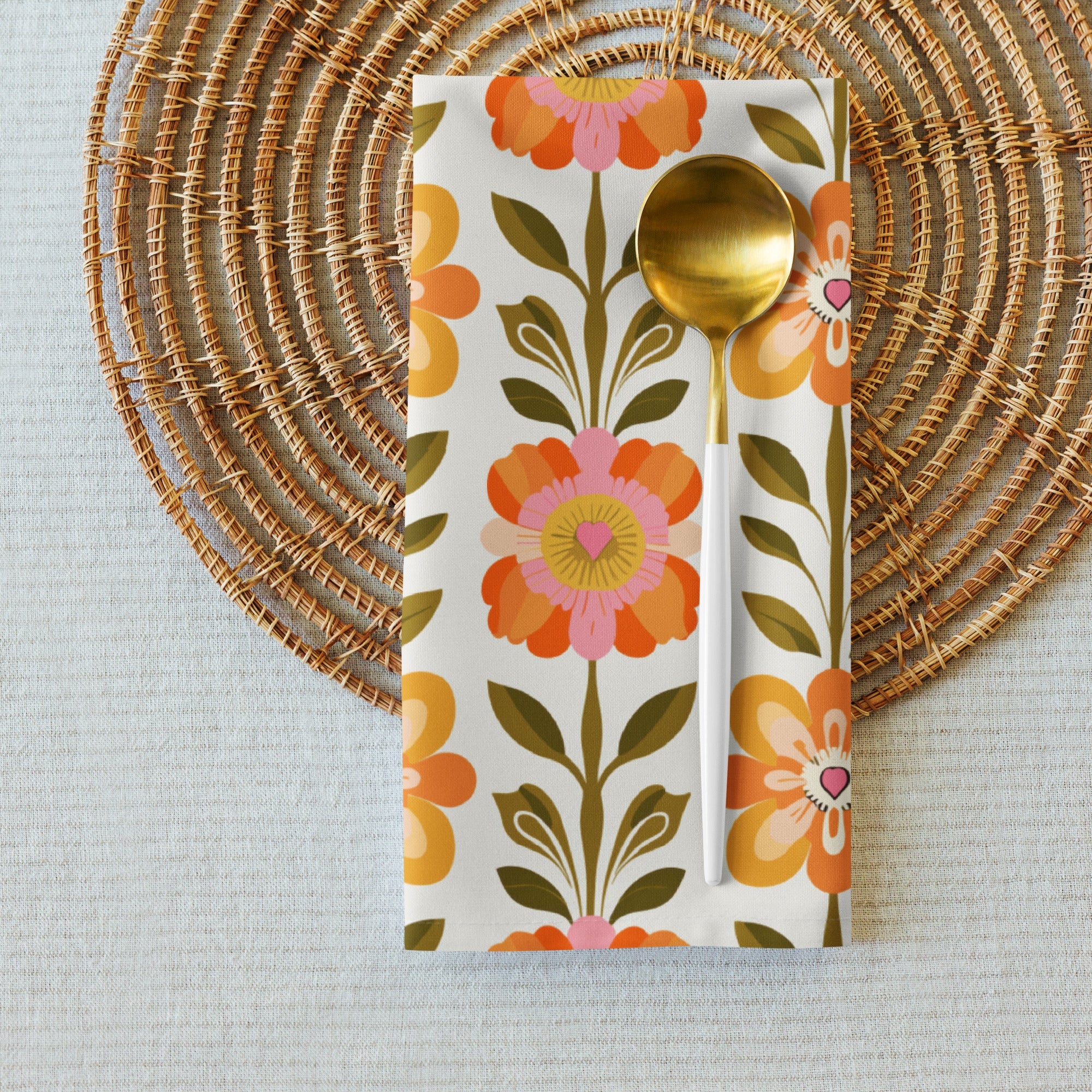 Kate McEnroe New York Scandinavian Modern Danish Floral Napkins Set of 4Napkins7460598_17399