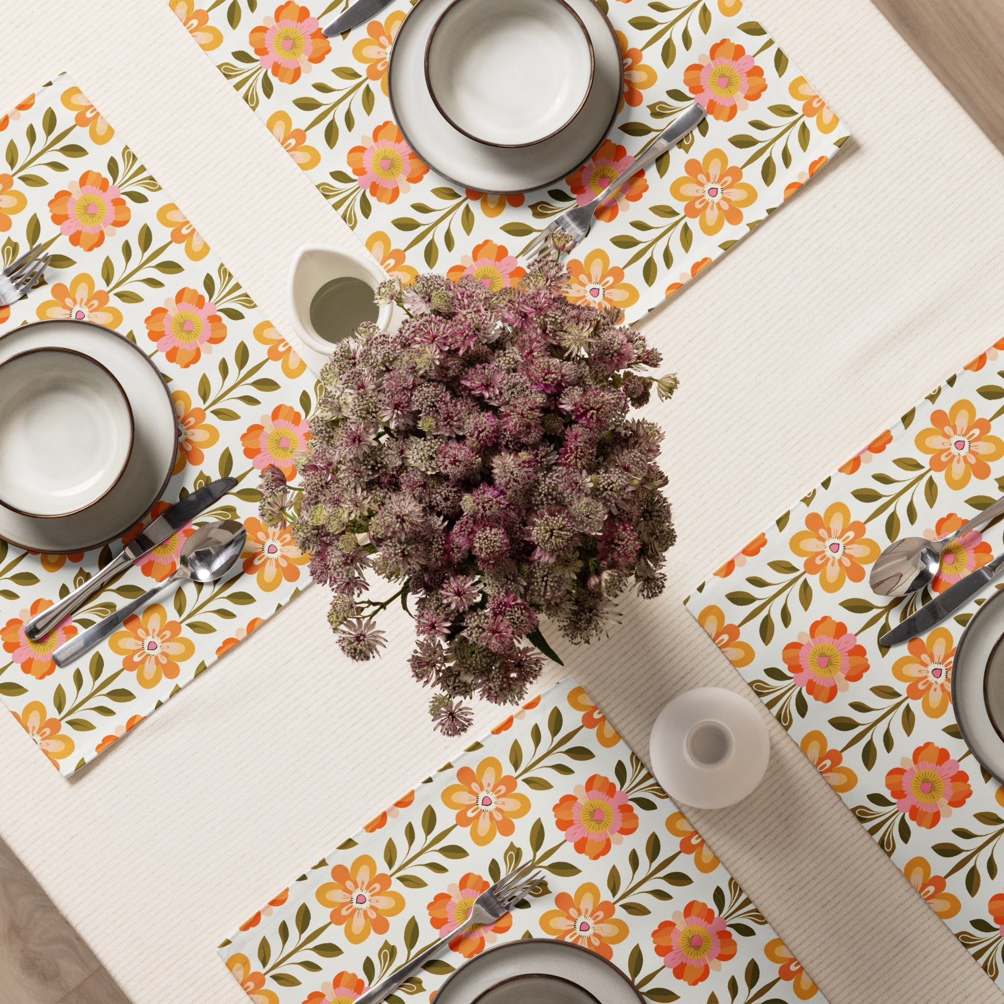 Kate McEnroe New York Scandinavian Modern Danish Floral Placemat Set of 4Placemats5265415_17484