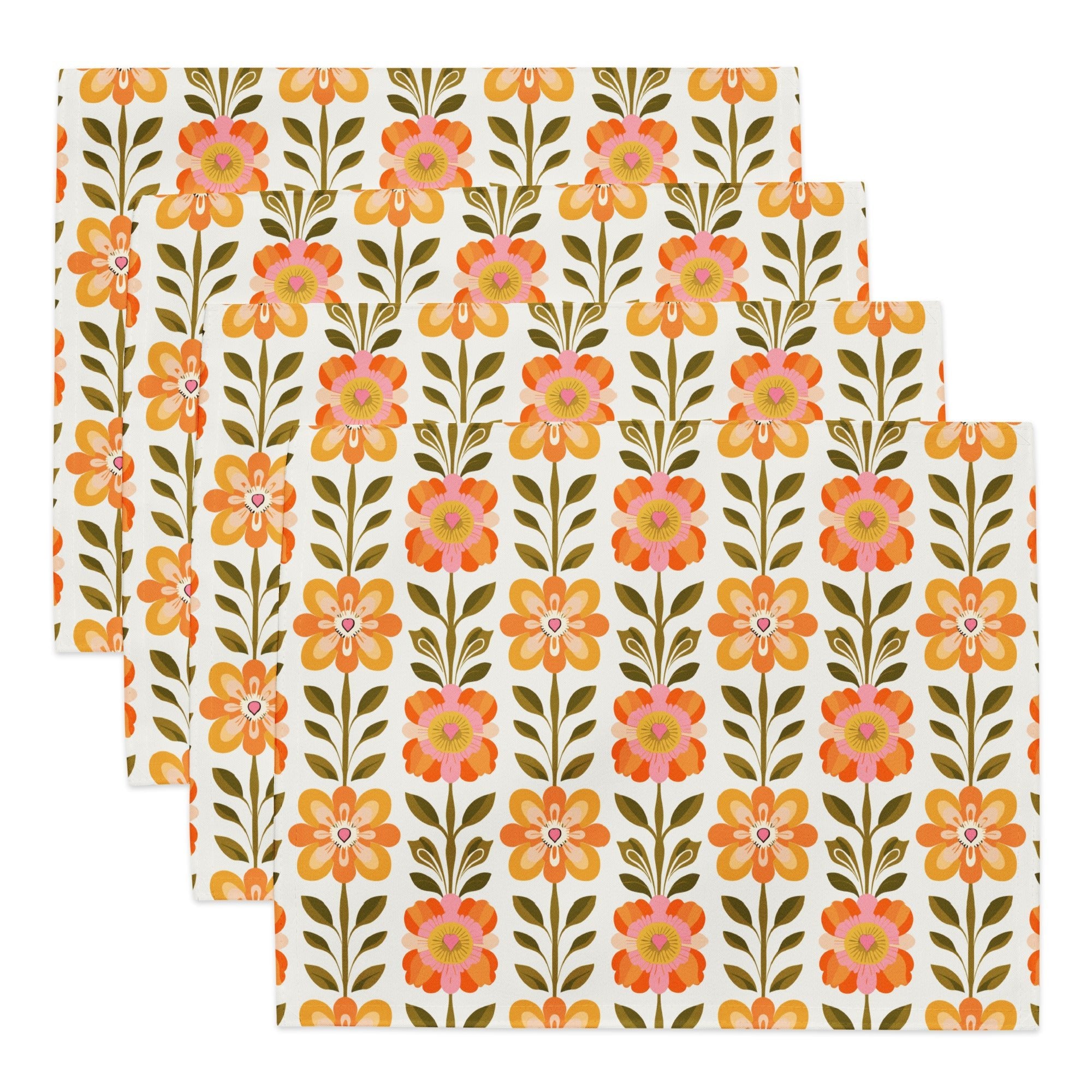 Kate McEnroe New York Scandinavian Modern Danish Floral Placemat Set of 4Placemats5265415_17484