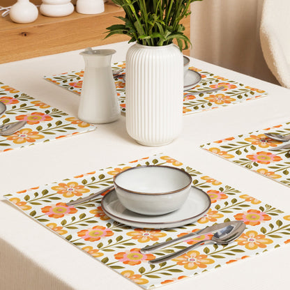 Kate McEnroe New York Scandinavian Modern Danish Floral Placemat Set of 4Placemats5265415_17484