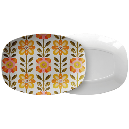 Kate McEnroe New York Scandinavian Modern Danish Floral Serving PlatterServing PlattersSMD - FLR - PLTR - 01