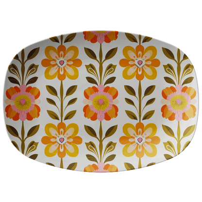 Kate McEnroe New York Scandinavian Modern Danish Floral Serving PlatterServing PlattersSMD - FLR - PLTR - 01