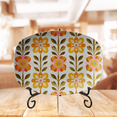 Kate McEnroe New York Scandinavian Modern Danish Floral Serving PlatterServing PlattersSMD - FLR - PLTR - 01