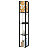 Kate McEnroe New York Scandinavian Modern Danish Floral Shelf Floor Lamp, Mid Century Bookcase LightLamp With ShelfokyDC9j5DV