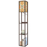 Kate McEnroe New York Scandinavian Modern Danish Floral Shelf Floor Lamp, Mid Century Bookcase LightLamp With ShelfokyDC9j5DV