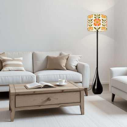 Kate McEnroe New York Scandinavian Modern Danish Floral Teardrop Floor Lamp, Mid Century Retro LightingTear Drop Floor LampsqGhMDJu2qo