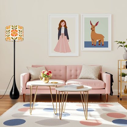 Kate McEnroe New York Scandinavian Modern Danish Floral Teardrop Floor Lamp, Mid Century Retro LightingTear Drop Floor LampsqGhMDJu2qo