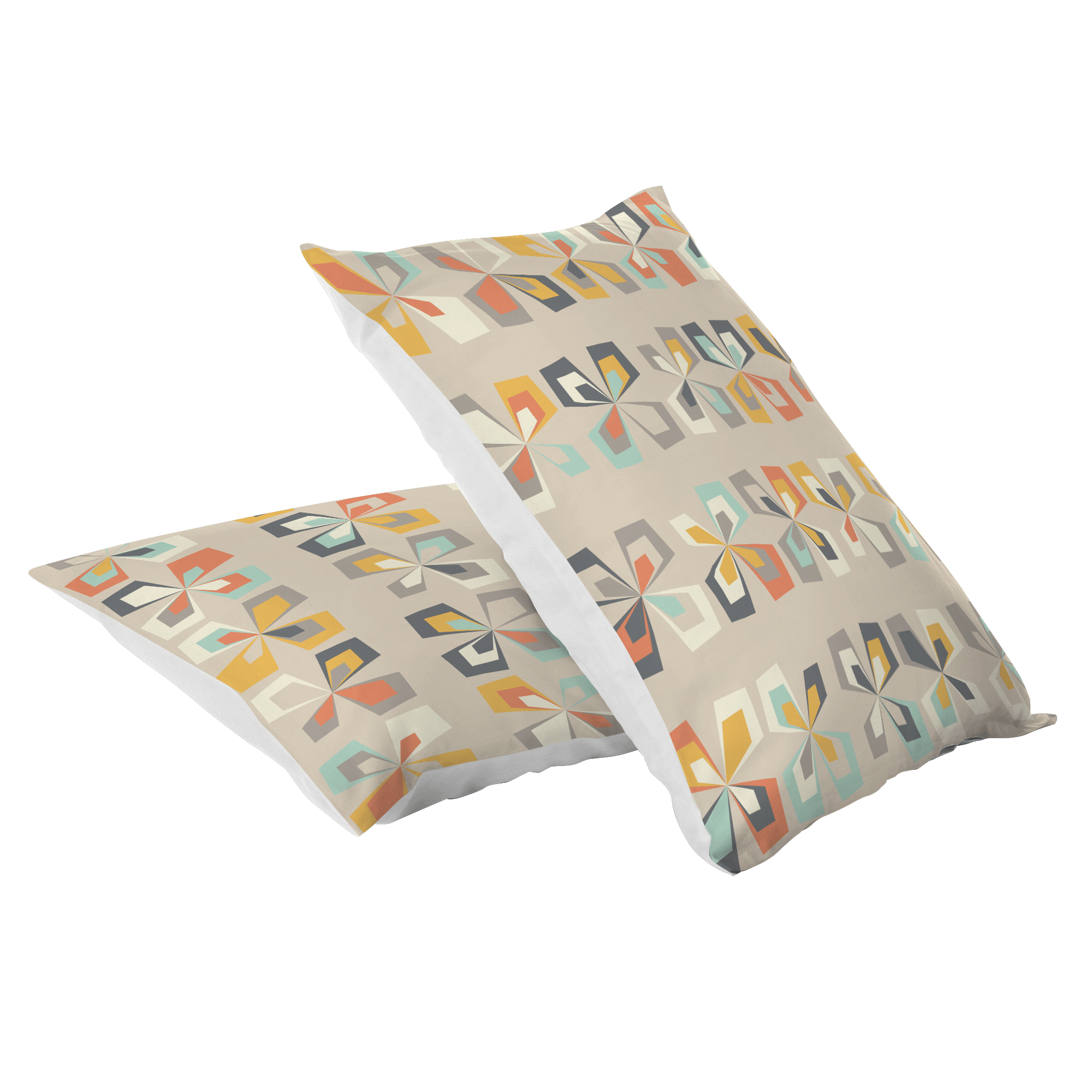 Kate McEnroe New York Scandinavian Modern Pillowcase, Danish Geometric Floral Retro BeddingPillowcases1250