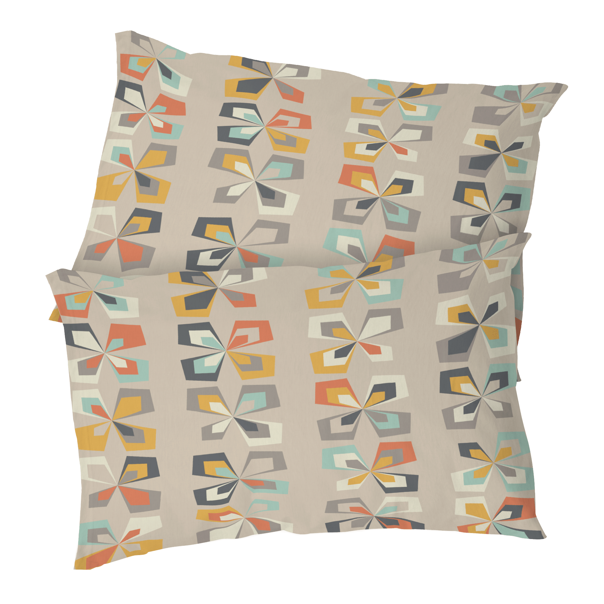 Kate McEnroe New York Scandinavian Modern Pillowcase, Danish Geometric Floral Retro BeddingPillowcases1250