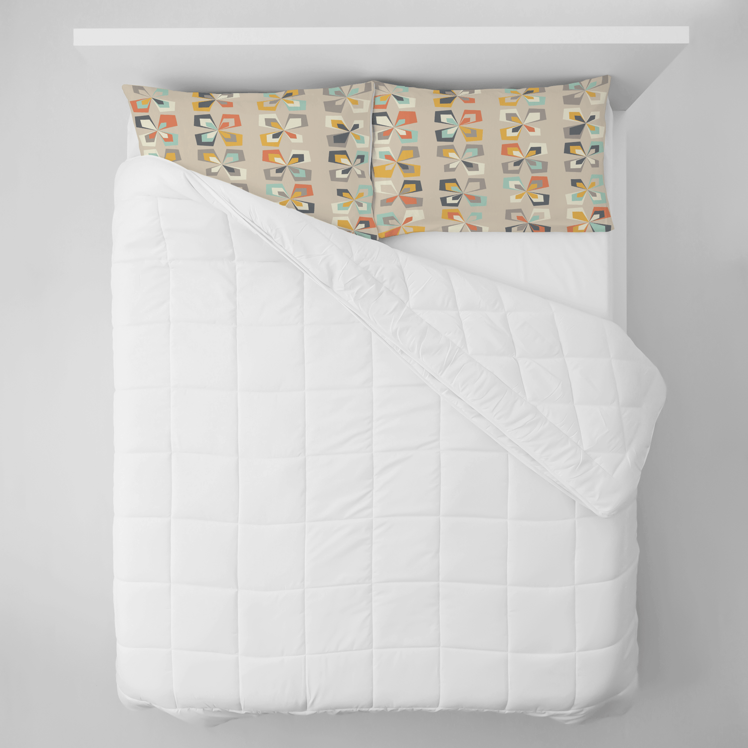 Kate McEnroe New York Scandinavian Modern Pillowcase, Danish Geometric Floral Retro BeddingPillowcases1250