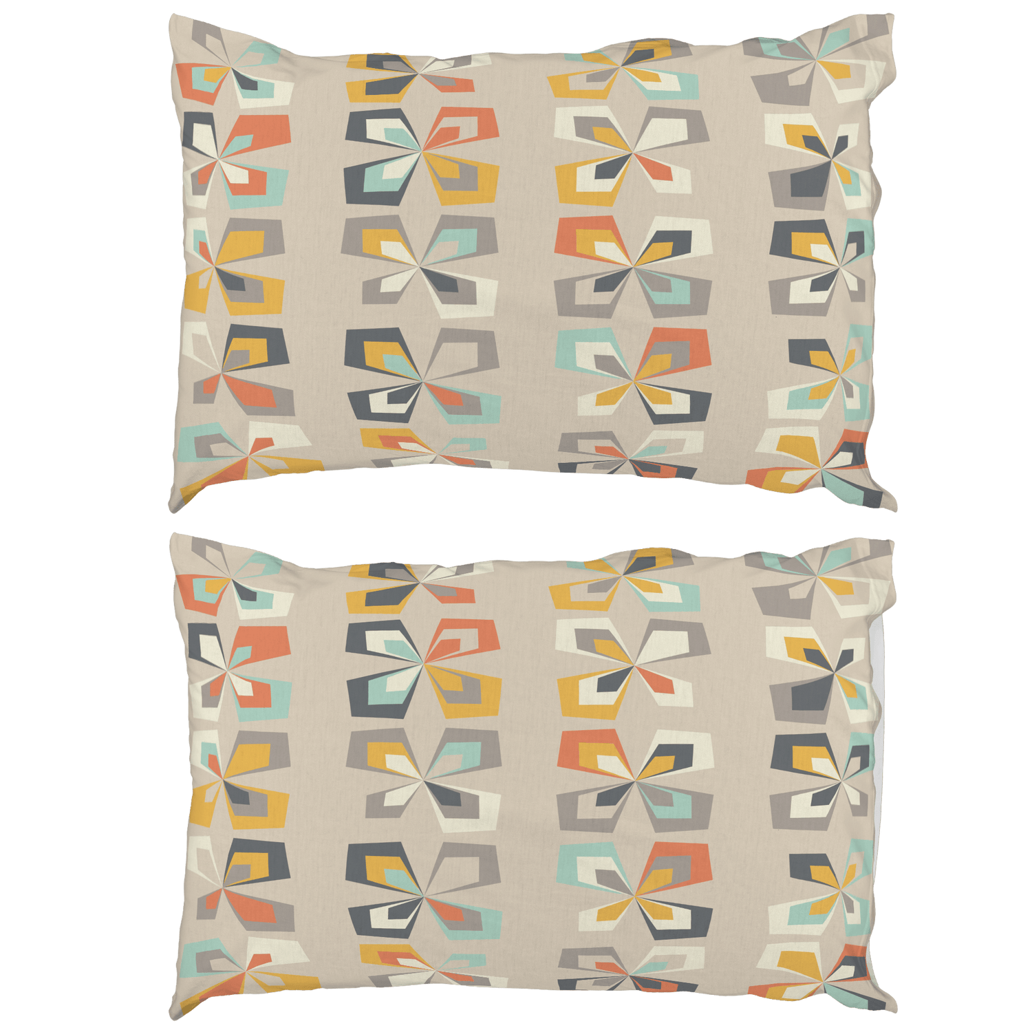 Kate McEnroe New York Scandinavian Modern Pillowcase, Danish Geometric Floral Retro BeddingPillowcases1250