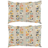 Kate McEnroe New York Scandinavian Modern Pillowcase, Danish Geometric Floral Retro BeddingPillowcases1250