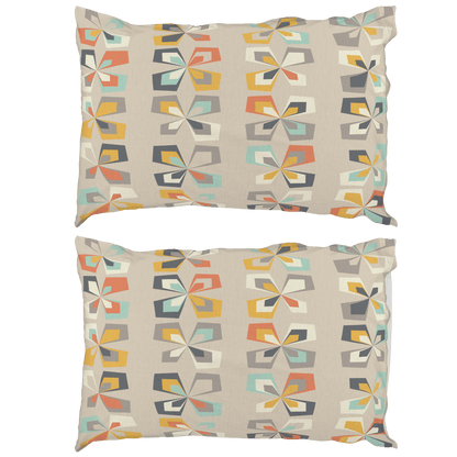 Kate McEnroe New York Scandinavian Modern Pillowcase, Danish Geometric Floral Retro BeddingPillowcases1250
