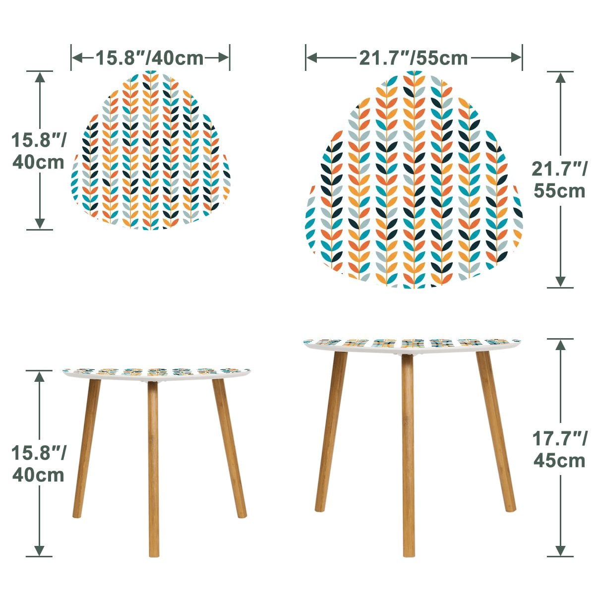 Kate McEnroe New York Scandinavian Retro Danish Modern Floral Mid Century Nesting TablesNesting Tablessp7dA7VLP1
