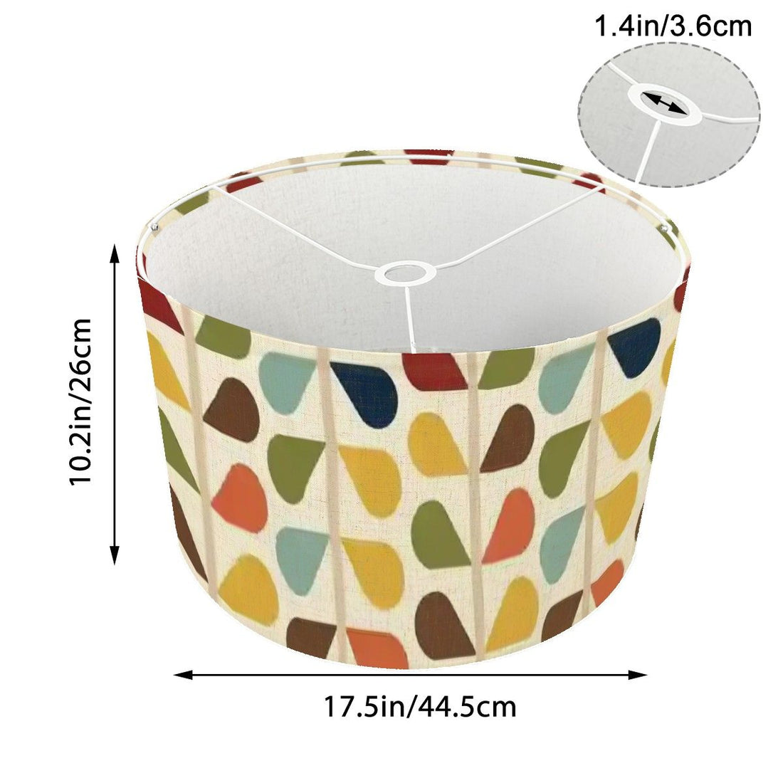 Kate McEnroe New York Scandinavian Retro Geometric Danish Modern Drum LampshadeLamp ShadesYgr5K62qve