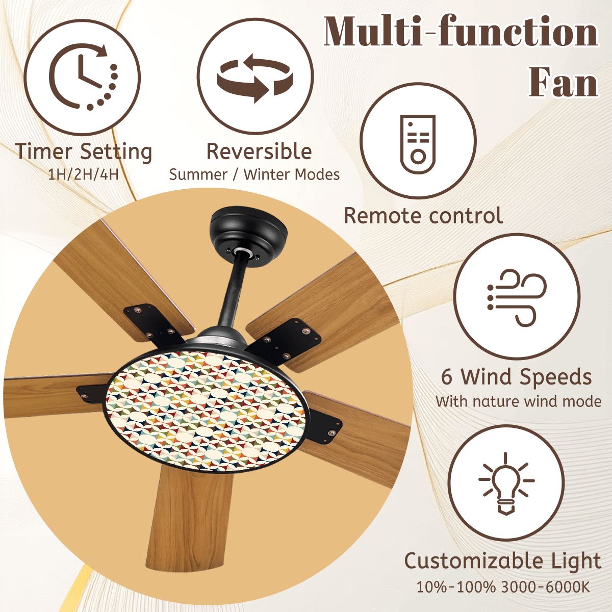 Kate McEnroe New York Scandinavian Retro Geometric Mid Century Modern Ceiling FanCeiling FansNlLjD3XUTO