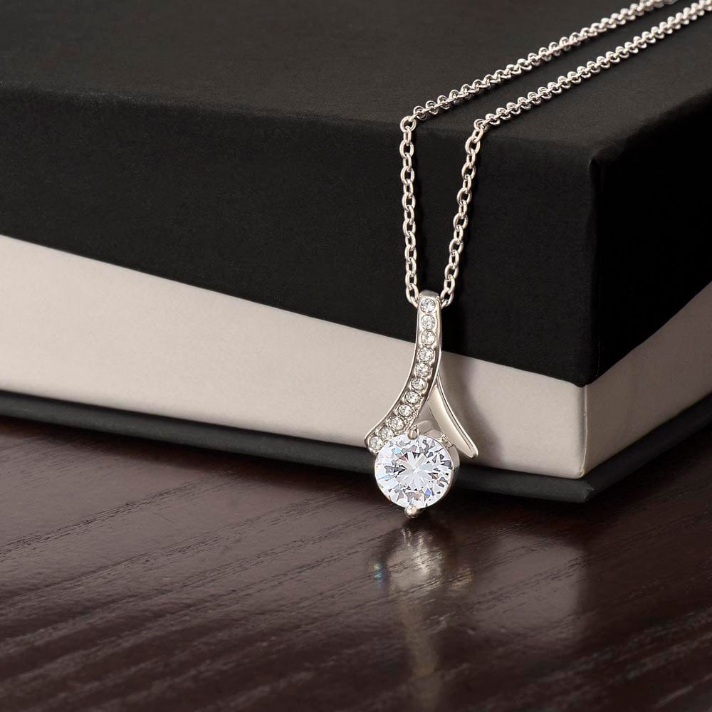 ShineOn Fulfillment Scarlett's Glamour 14k -18k Gold Finish Necklace Jewelry 14k White Gold Finish / Standard Box SO-11137468