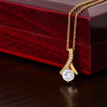 ShineOn Fulfillment Scarlett's Glamour 14k -18k Gold Finish Necklace Jewelry 18k Yellow Gold  Finish / Luxury Box SO-11137471