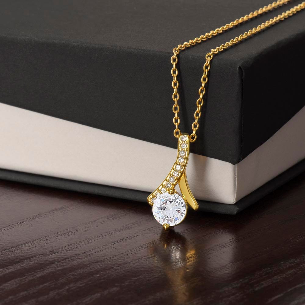 ShineOn Fulfillment Scarlett's Glamour 14k -18k Gold Finish Necklace Jewelry 18k Yellow Gold  Finish / Standard Box SO-11137470