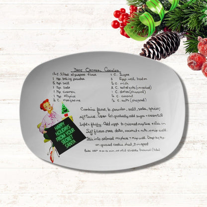 Kate McEnroe New York Secret Santa Personalized Handwritten Recipe Plate, Gift For Coworker, Gift For FriendsServing PlattersPP3 - SEC - SAN - 2