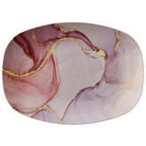 Kate McEnroe New York Serving Platter in Luxury Peach Pink Alcohol Ink MarbleServing Platters9727