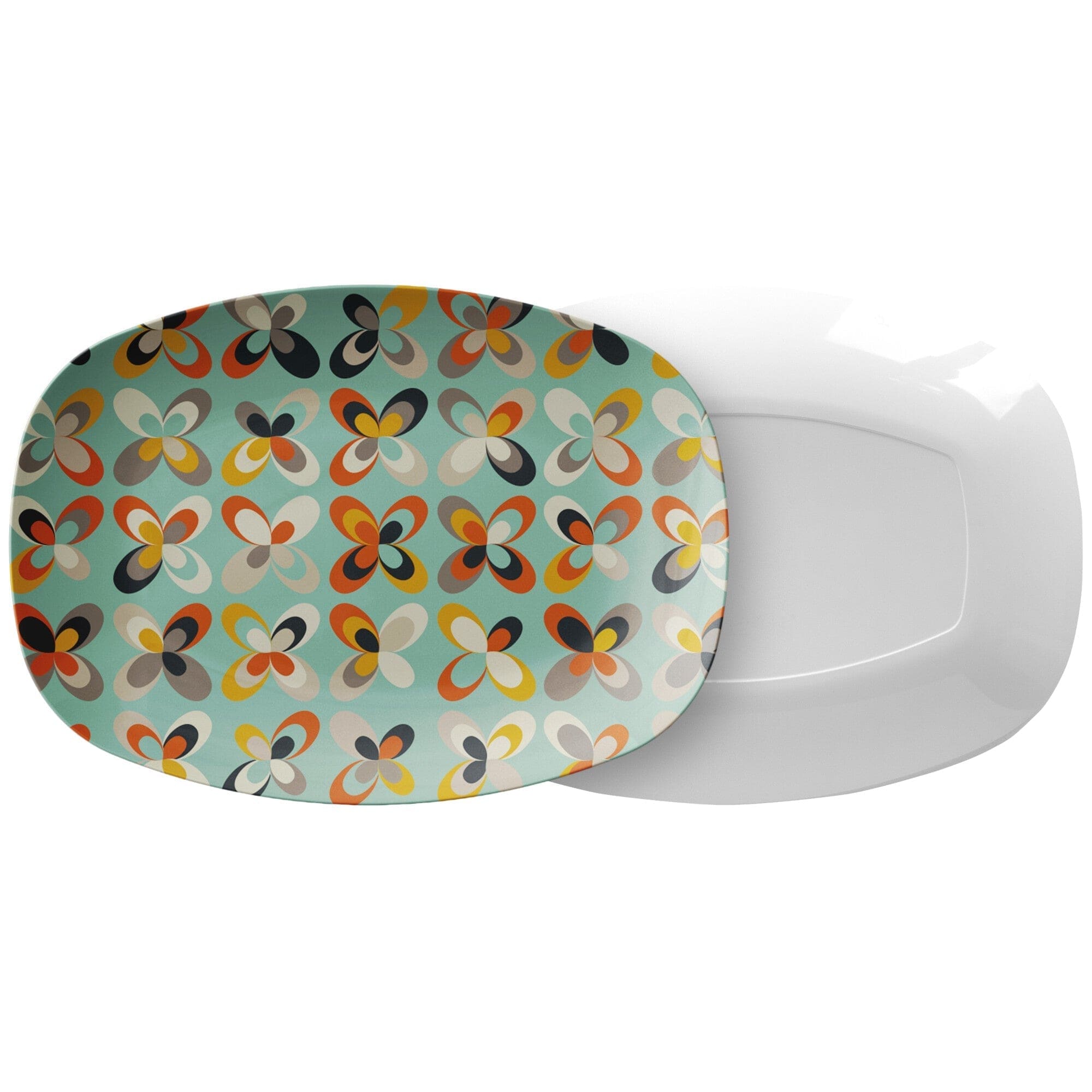 Kate McEnroe New York Serving Platter in Mid Century Geometric Vintage PrintServing Platters9727