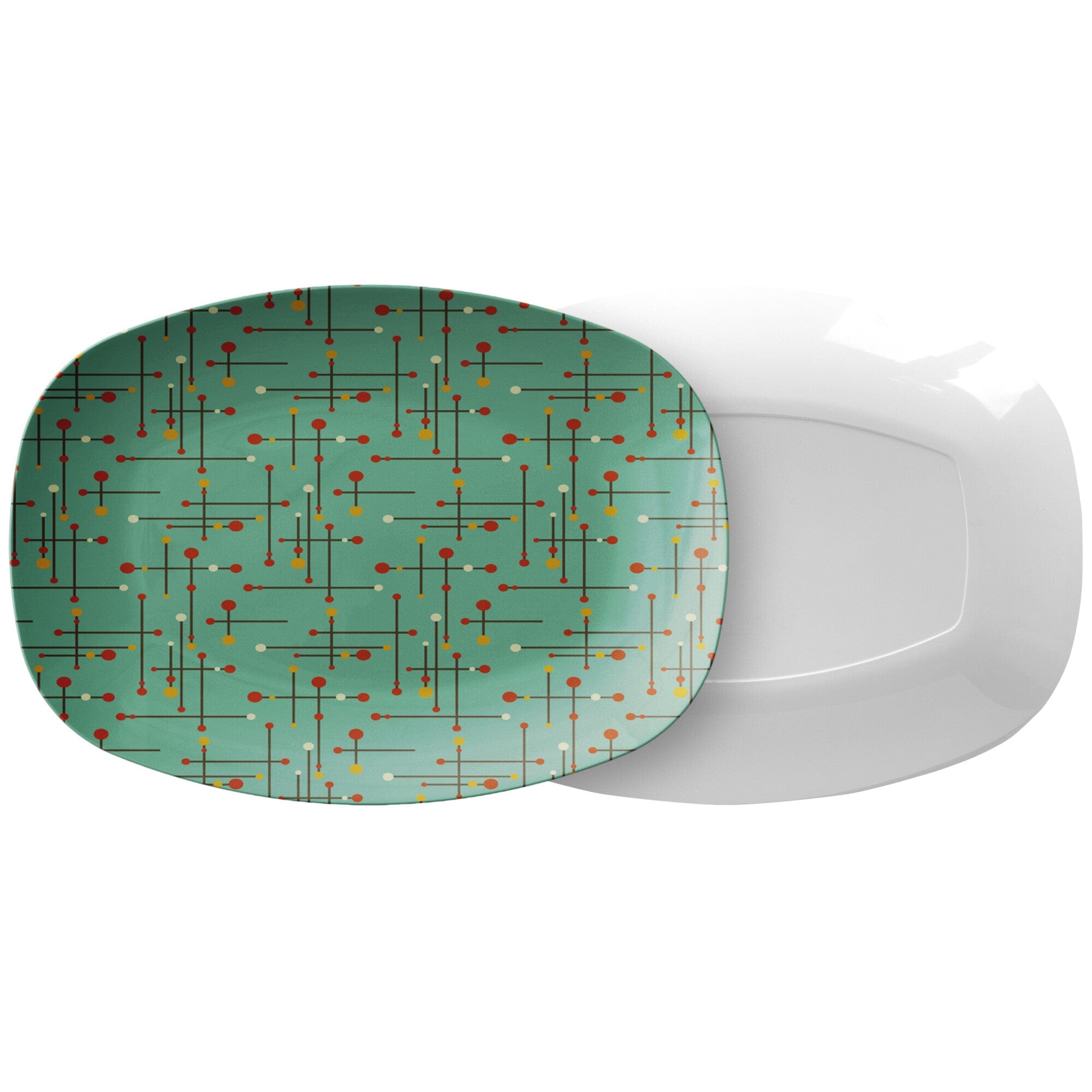 Kate McEnroe New York Serving Platter in Mid Century Modern 1950s Retro PrintServing Platters9727