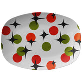 Kate McEnroe New York Serving Platter in Mid Century Modern Red Orange Green StarburstServing Platters9727