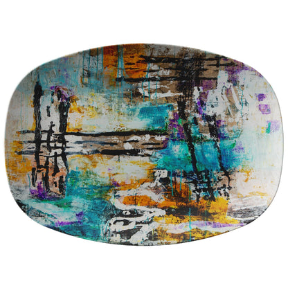 Kate McEnroe New York Serving Platter in Modern Abstract Art Serving Platters 9727