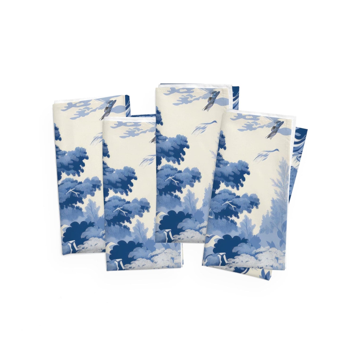 Kate McEnroe New York Set of 4 Chinoiserie Pagoda Floral Cloth Dinner, Country Farmhouse Table Linen, Wedding Table Decor, Grandmillenial Kitchen Decor - 12028823Napkins16603309448803712653