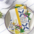 Kate McEnroe New York Set of 4 Cobalt Blue and Yellow Cloth Napkins, Lemon & Tiles Design, Mediterranean Floral Dining Table Linens, Fall Home Decor, Hostess Gift Napkins 4-piece set / White / 19" × 19" 26542376096425552686