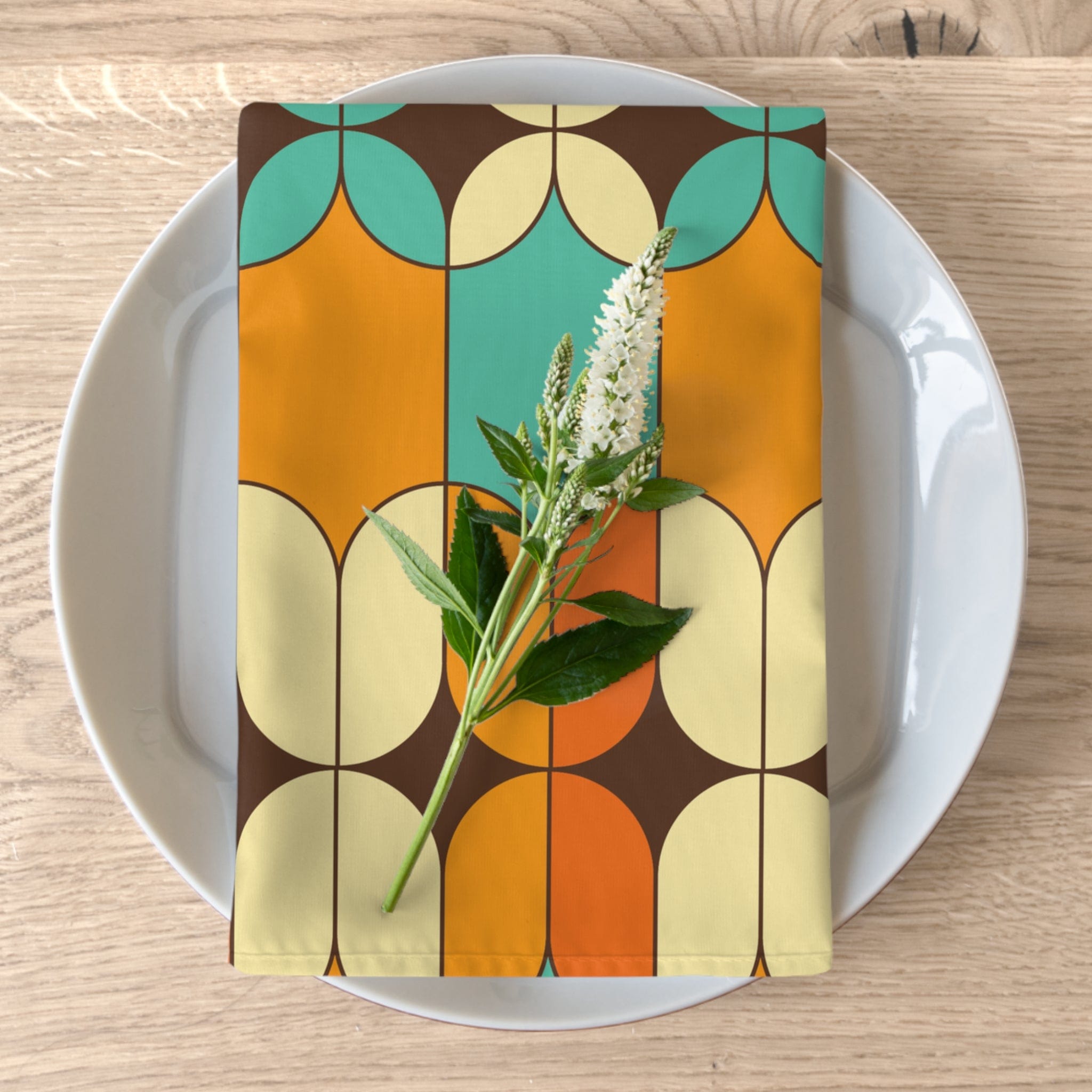 Kate McEnroe New York Set of 4 Retro Groovy 50s Mid Mod Aesthetic Cloth Dinner NapkinsNapkins10985056941834231911