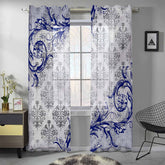 Kate McEnroe New York Sheer 2 - Panel Window Curtains in Gothic Damask PrintWindow CurtainsDG1169871DXH7858D