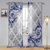 Kate McEnroe New York Sheer 2 - Panel Window Curtains in Gothic Damask PrintWindow CurtainsDG1169871DXH7858D